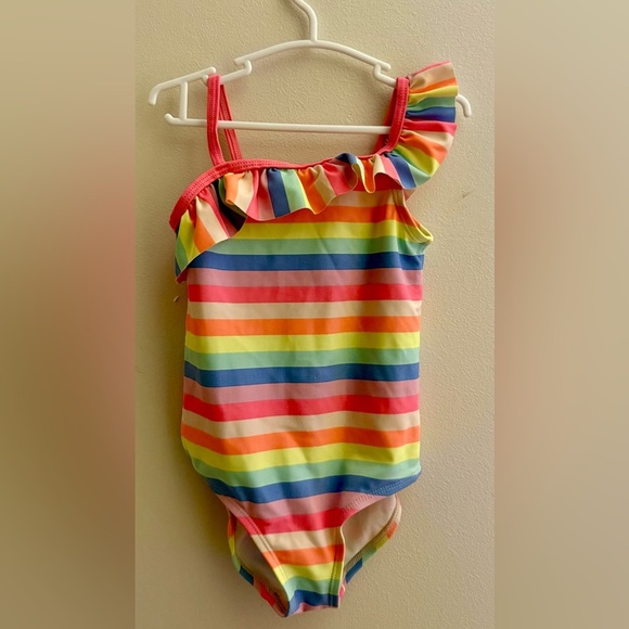 Toddler Girls 3T One Piece Swimsuits - 2 Bathing Suits - Picture 2 of 5